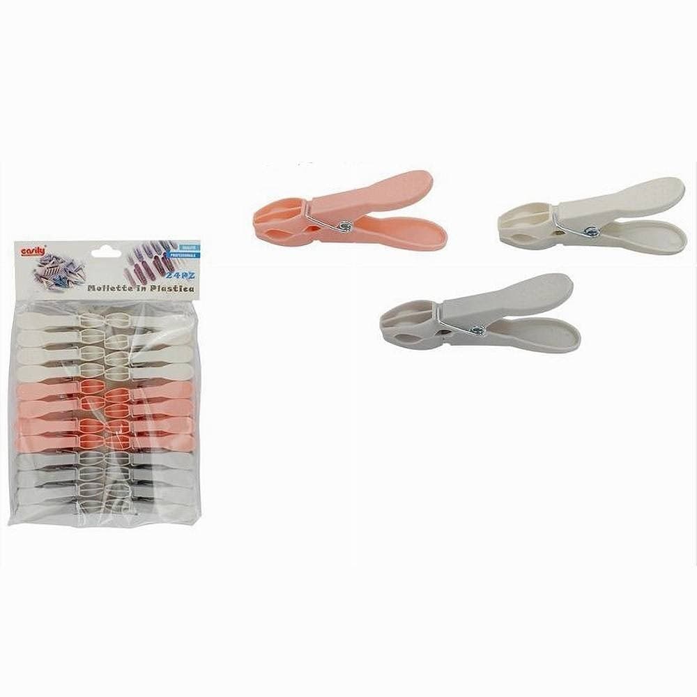 SET 24PZ MOLLETTE IN PLASTICA MULTIUSO 8 CM PINZE BUCATO PANNI COLORI VARI 69539 in Mollette Trade Shop italia - Napoli, commercioVirtuoso.it