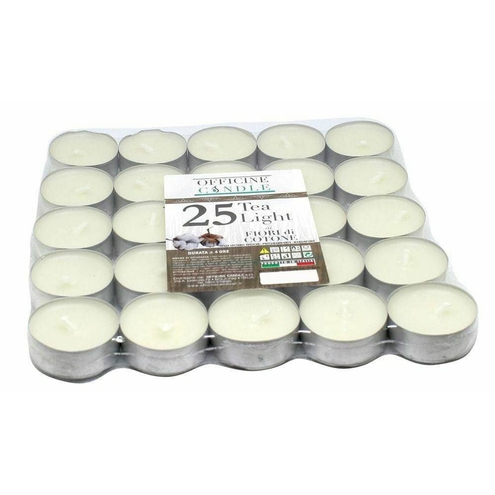 Set 25 Pz. Candele Bianche Profumate Fragranza Fiori Di Cotone Tealight Lumini Casa, arredamento e bricolage > Accessori Casa > Candele Profumate Trade Shop italia - Napoli, Commerciovirtuoso.it