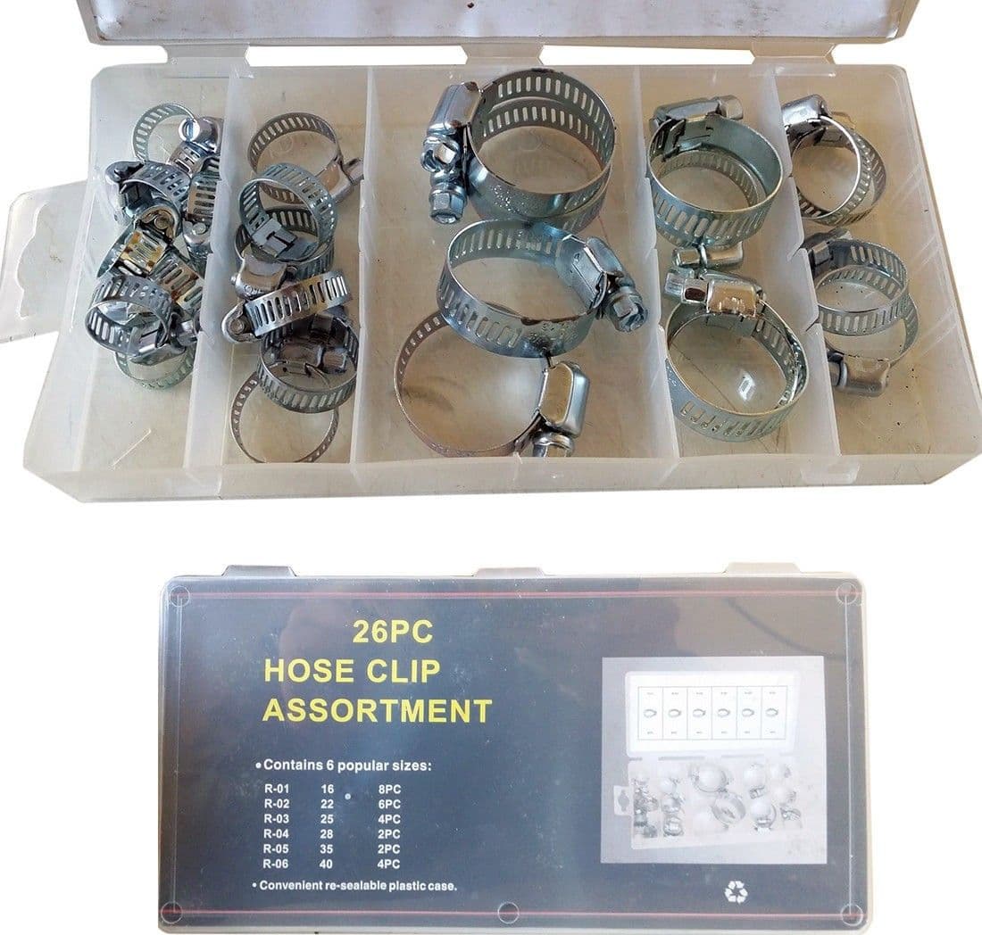 SET 26 PEZZI FASCETTE STRINGITUBO IN ACCIAIO ASSORTIMENTO TUBI TUBO MORSETTI Fai da te/Materiale elettrico/Gestione del cavo/Stringicavi Trade Shop italia - Napoli, Commerciovirtuoso.it