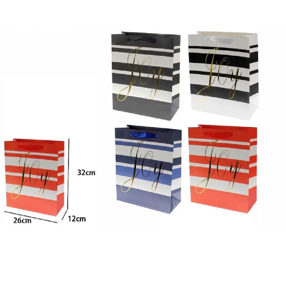 Set 2pz Buste Busta Da Regalo 32x26x12cm Sacchetto Scritta Joy 69959 Vari Colori Casa, arredamento e bricolage > Prodotti per Feste Trade Shop italia - Napoli, Commerciovirtuoso.it