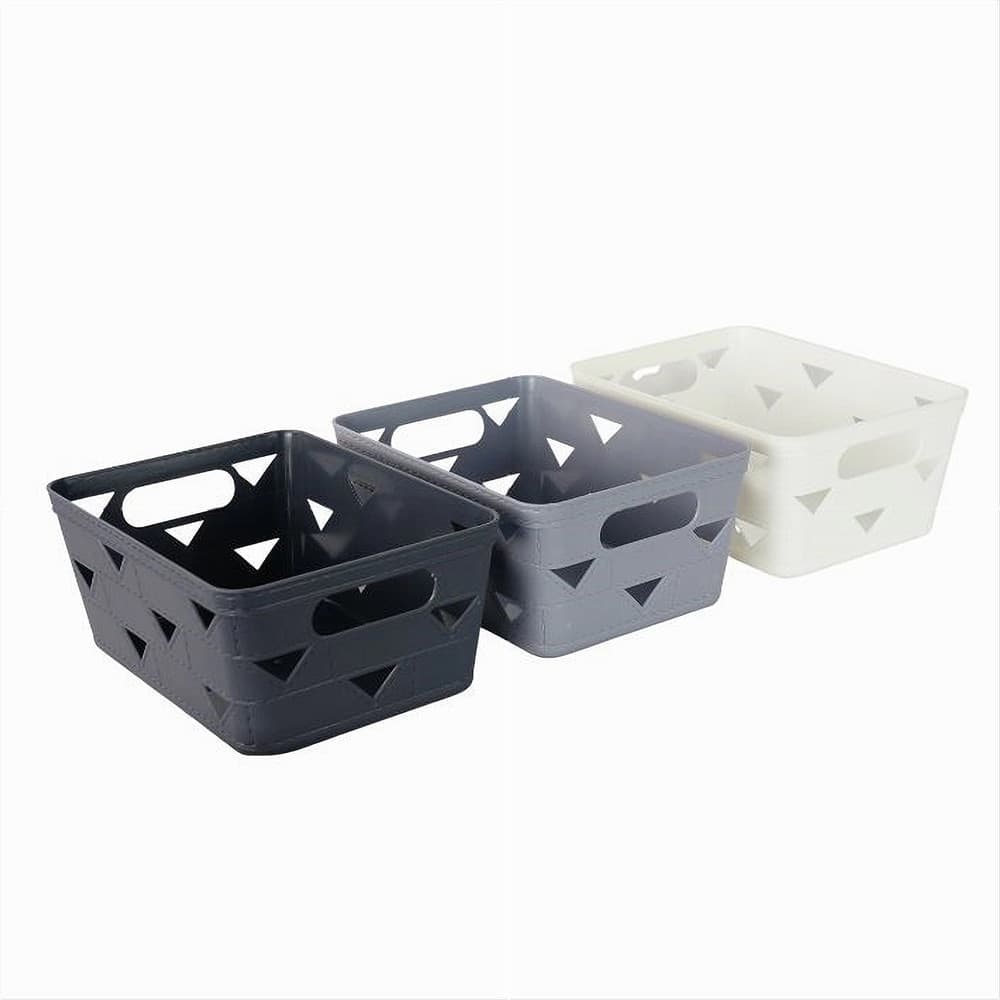 SET 2PZ CESTO CESTINO PORTATUTTO OGGETTI ORGANIZER RETTANGOLARE 20X14.7X9CM 10713 in Cestini da scaffale Trade Shop italia - Napoli, commercioVirtuoso.it