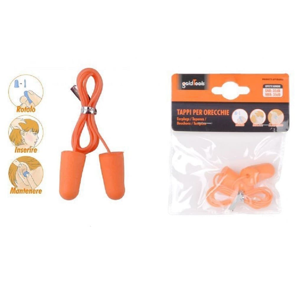 Set 2pz Coppia Tappi Per Orecchie Protezione Udito Antirumore Lavoro 32db 90589 Salute e cura della persona/Prodotti per la medicazione/Cura delle orecchie/Tappi per le orecchie Trade Shop italia - Napoli, Commerciovirtuoso.it