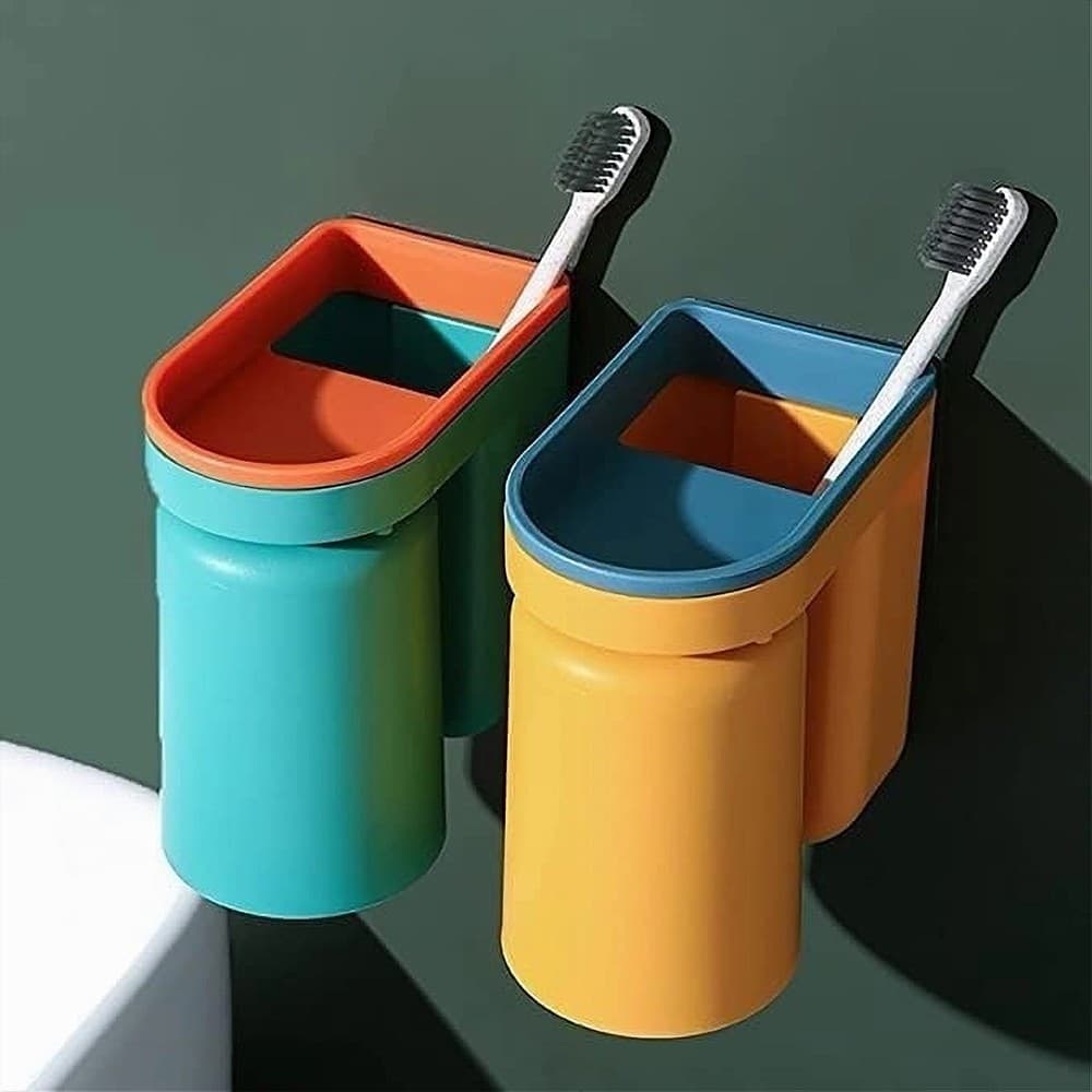 SET 2PZ PORTASPAZZOLINO SALVASPAZIO DISPENSER DENTIFRICIO DA PARETE MULTIFUNZIONE in Porta spazzolini Trade Shop italia - Napoli, commercioVirtuoso.it
