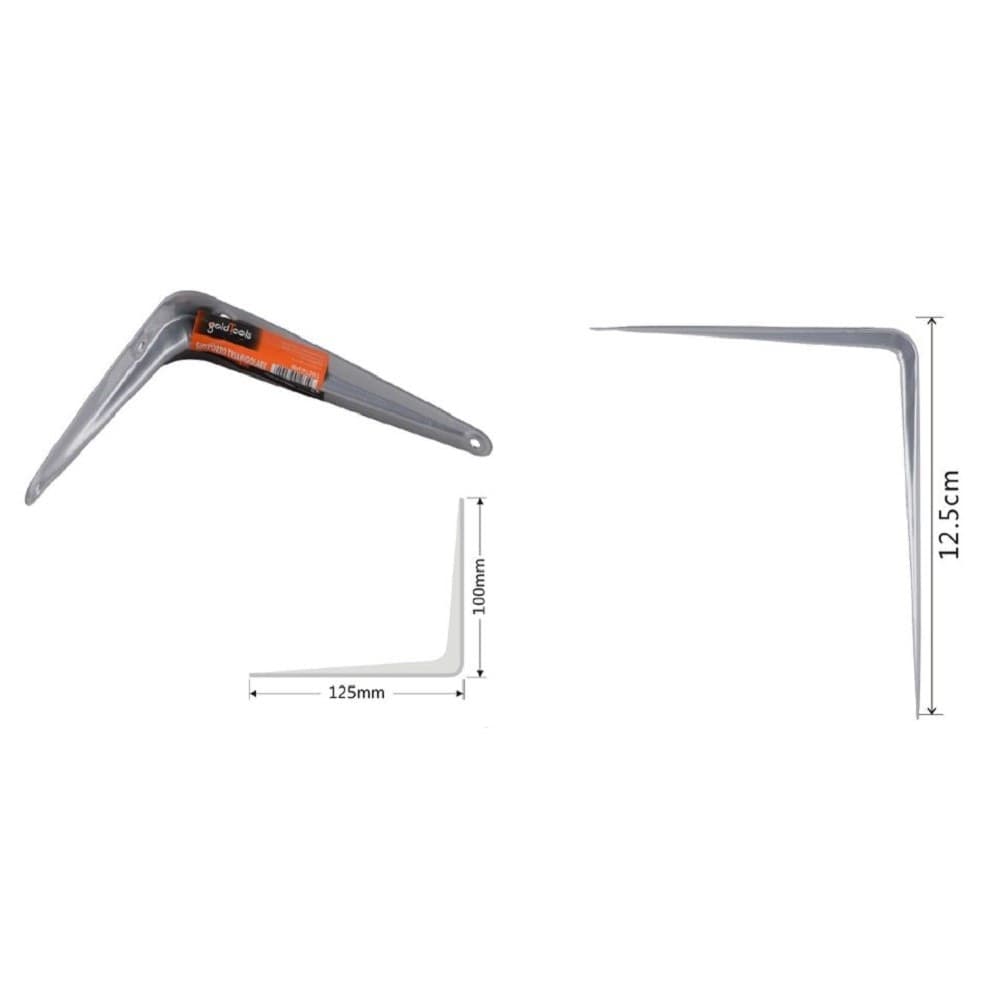 Set 2pz Reggimensola Supporto Staffa Triangolo Mensola Metallo 12.5cm Grigio 91261 Fai da te/Ferramenta/Staffe e supporti per mensole Trade Shop italia - Napoli, Commerciovirtuoso.it