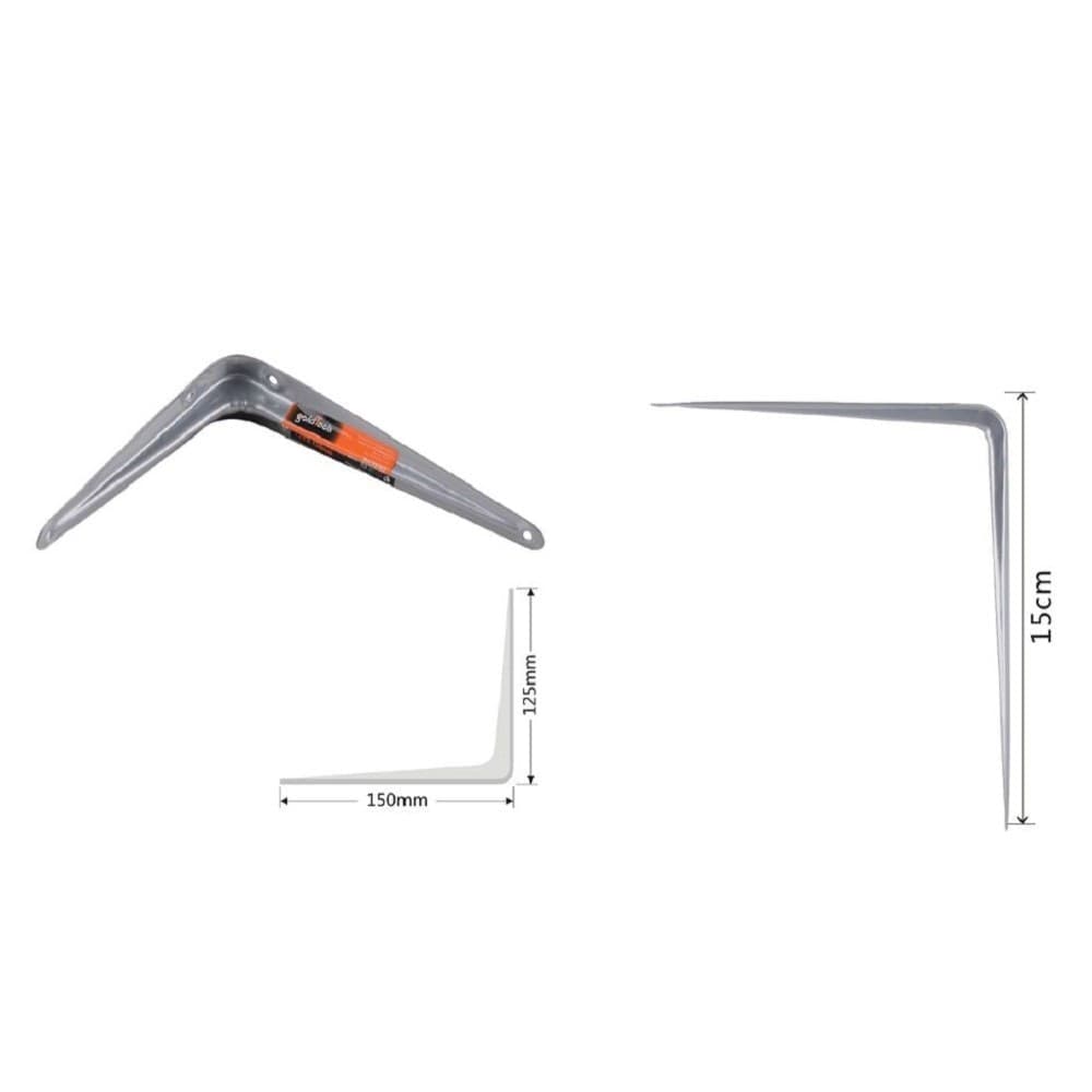 Set 2pz Reggimensola Supporto Staffa Triangolo Mensola Metallo 15cm Grigio 91262 Fai da te/Ferramenta/Staffe e supporti per mensole Trade Shop italia - Napoli, Commerciovirtuoso.it
