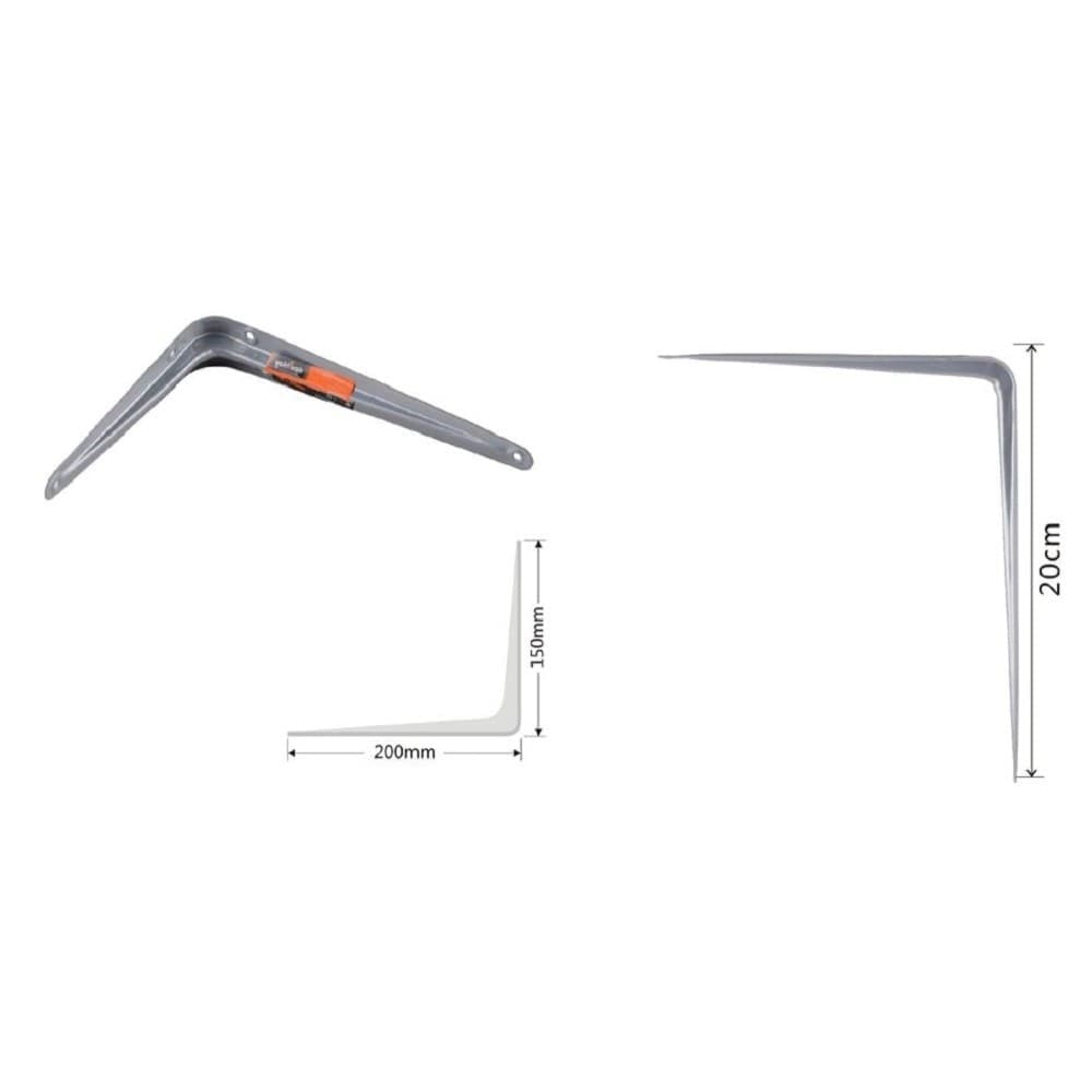 Set 2pz Reggimensola Supporto Staffa Triangolo Mensola Metallo 20cm Grigio 91263 Fai da te/Ferramenta/Staffe e supporti per mensole Trade Shop italia - Napoli, Commerciovirtuoso.it