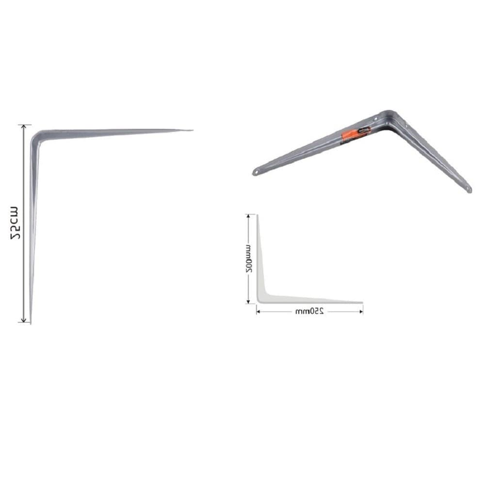 Set 2pz Reggimensola Supporto Staffa Triangolo Mensola Metallo 25cm Grigio 91264 Fai da te/Ferramenta/Staffe e supporti per mensole Trade Shop italia - Napoli, Commerciovirtuoso.it