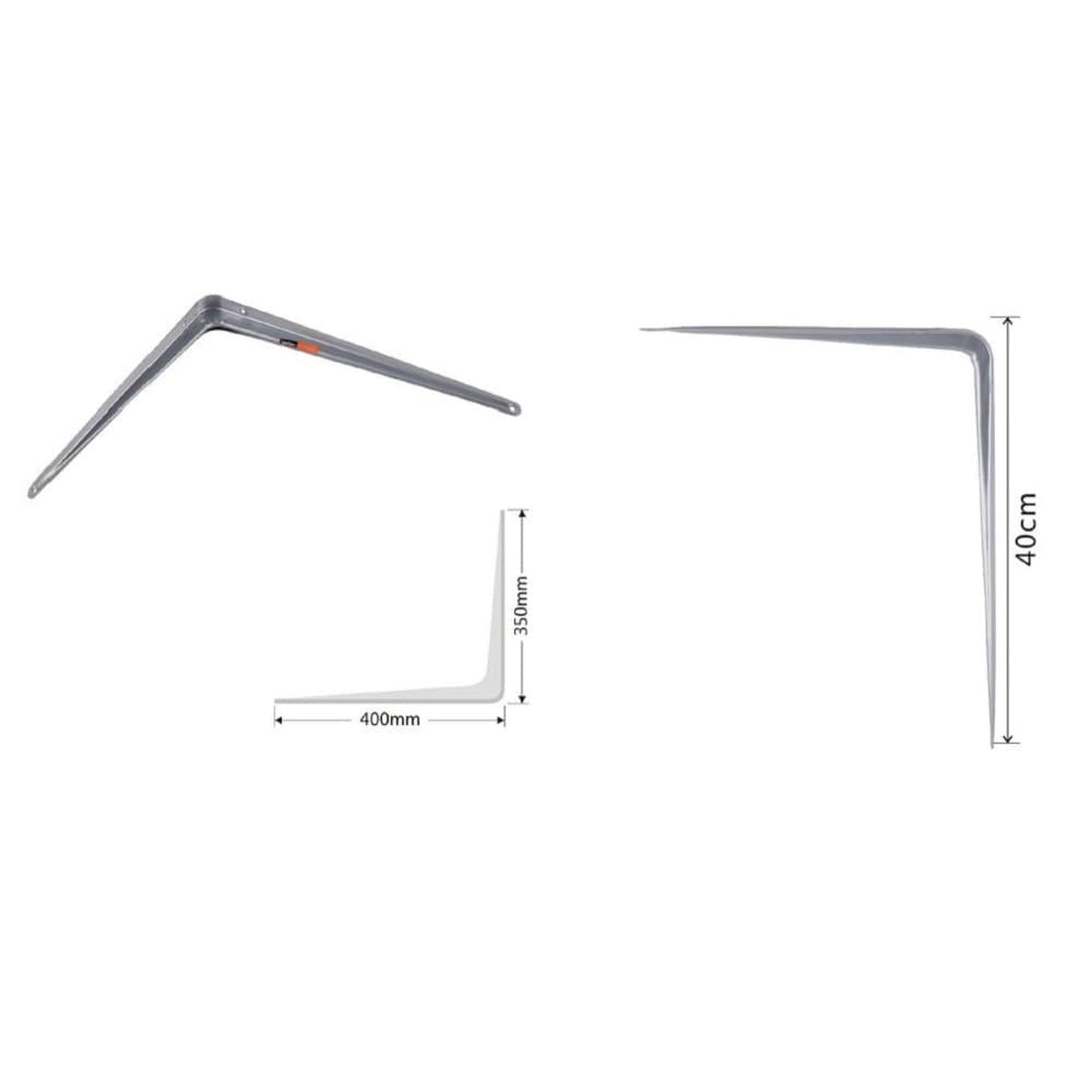Set 2pz Reggimensola Supporto Staffa Triangolo Mensola Metallo 40cm Grigio 91267 Fai da te/Ferramenta/Staffe e supporti per mensole Trade Shop italia - Napoli, Commerciovirtuoso.it