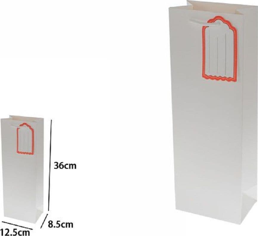 Set 3 Buste Borsa Regalo Sacchetto Targhetta Bottiglie 36x12.5x8.5cm 69892 Bianca Casa e cucina/Hobby creativi/Articoli per confezioni regalo/Sacchetti da regalo Trade Shop italia - Napoli, Commerciovirtuoso.it