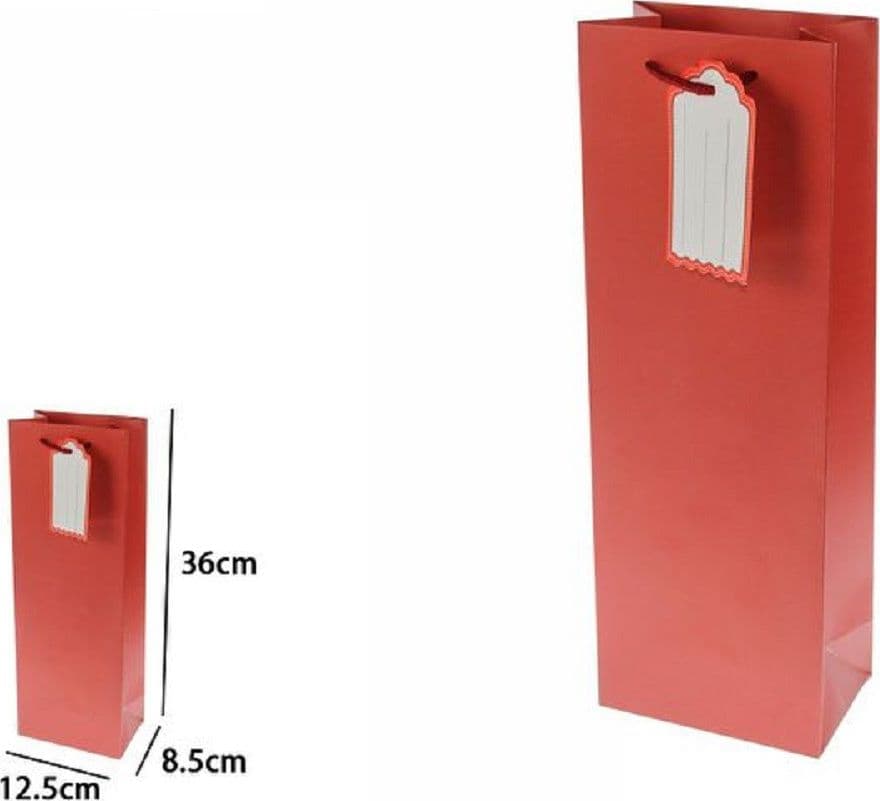 Set 3 Buste Borsa Regalo Sacchetto Targhetta Bottiglie 36x12.5x8.5cm 69893 Rossa Casa, arredamento e bricolage > Prodotti per Feste Trade Shop italia - Napoli, Commerciovirtuoso.it