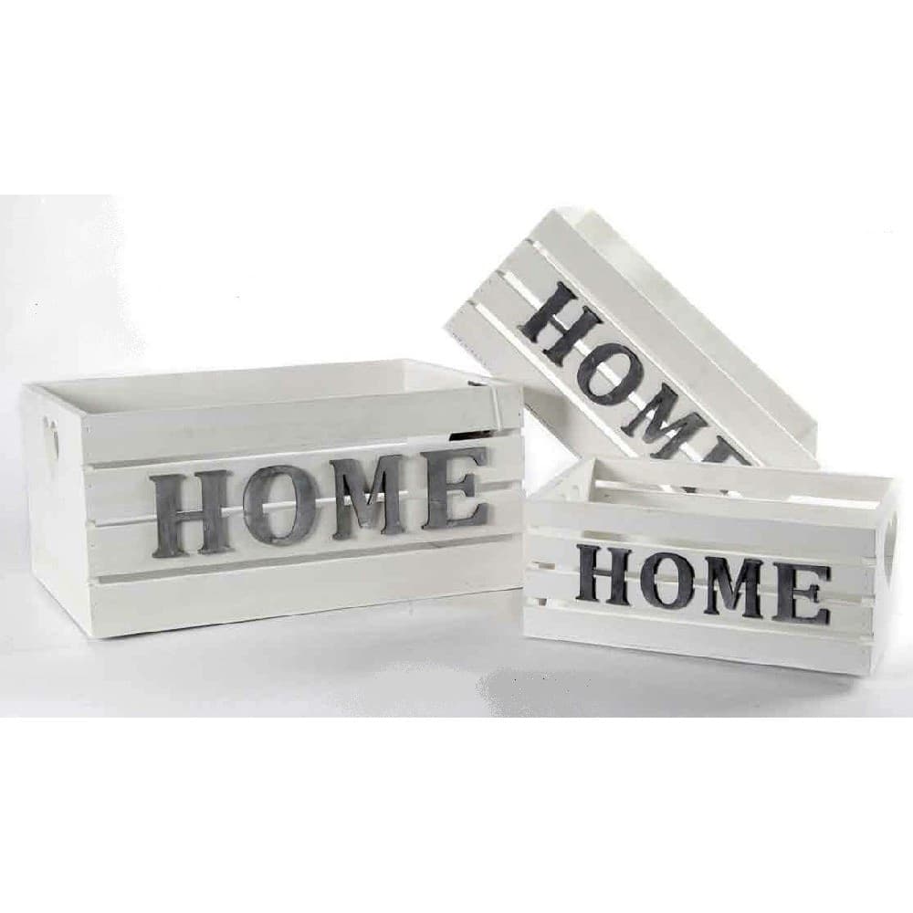 Set 3 Cassette Cassettina Portapianta Legno 16/14/10cm Home Deluxe Bianco 736124 Casa e cucina/Organizzazione interni/Contenitori ceste e cestini/Cestini portaoggetti/Cestini da scaffale Trade Shop italia - Napoli, Commerciovirtuoso.it