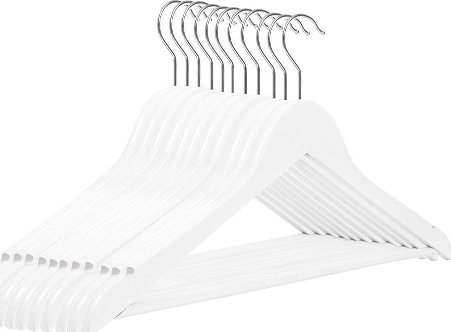 Set 3 Grucce Stampelle Appendiabito Legno Bianca Vestiti Pantaloni Giacche 59620 Casa, arredamento e bricolage > Soluzioni salvaspazio > Organizer per Armadi Trade Shop italia - Napoli, Commerciovirtuoso.it