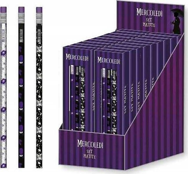 Set 3 Matite Mercoledì per La Scuola Cancelleria e prodotti per ufficio/Penne matite scrittura e correzione/Matite/Matite di legno Cartoleria Deja Vu - Crotone, Commerciovirtuoso.it