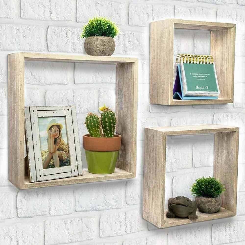 Set 3 Mensole Da Parete Moderne Design Cubo Mensola Scaffale In Legno Mdf Beige Casa e cucina/Organizzazione interni/Porta oggetti cassetti e scaffali/Mensole da muro Trade Shop italia - Napoli, Commerciovirtuoso.it