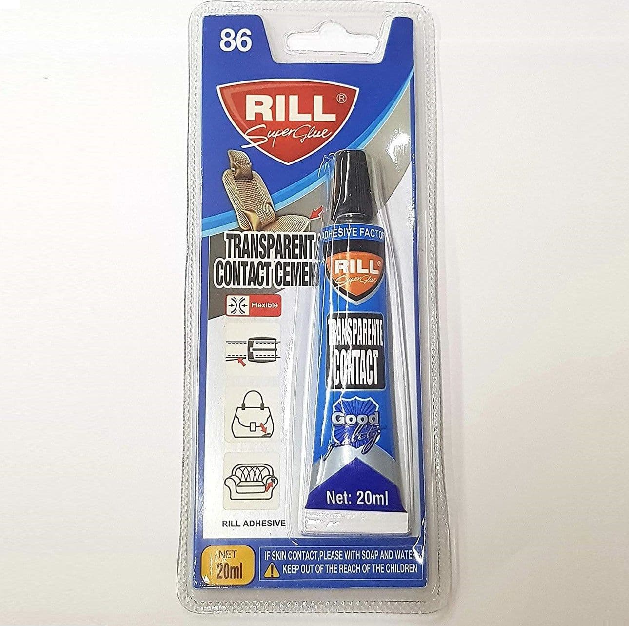 Set 3 Pezzi Colla C.86 Adesivo 20ml Liquido Sigillante Pelle Gomma Trasparente Casa, arredamento e bricolage > Bricolage e fai da te > Colla e Silicone Trade Shop italia - Napoli, Commerciovirtuoso.it