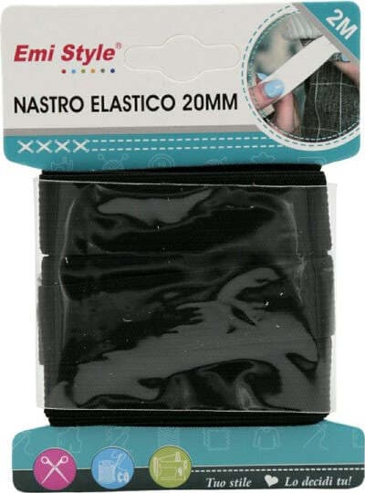 SET 3 PEZZI ELASTICO ELASTICI NERO 20MMX1.5M CUCITO SARTA ABBIGLIAMENTO