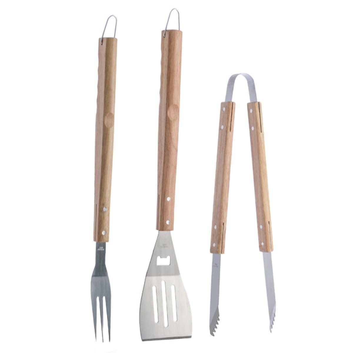 Set-3-Pezzi-Utensili-Barbecue-In-Acciaio-E-Legno-Accessori-Attrezzi-Bbq-Tools