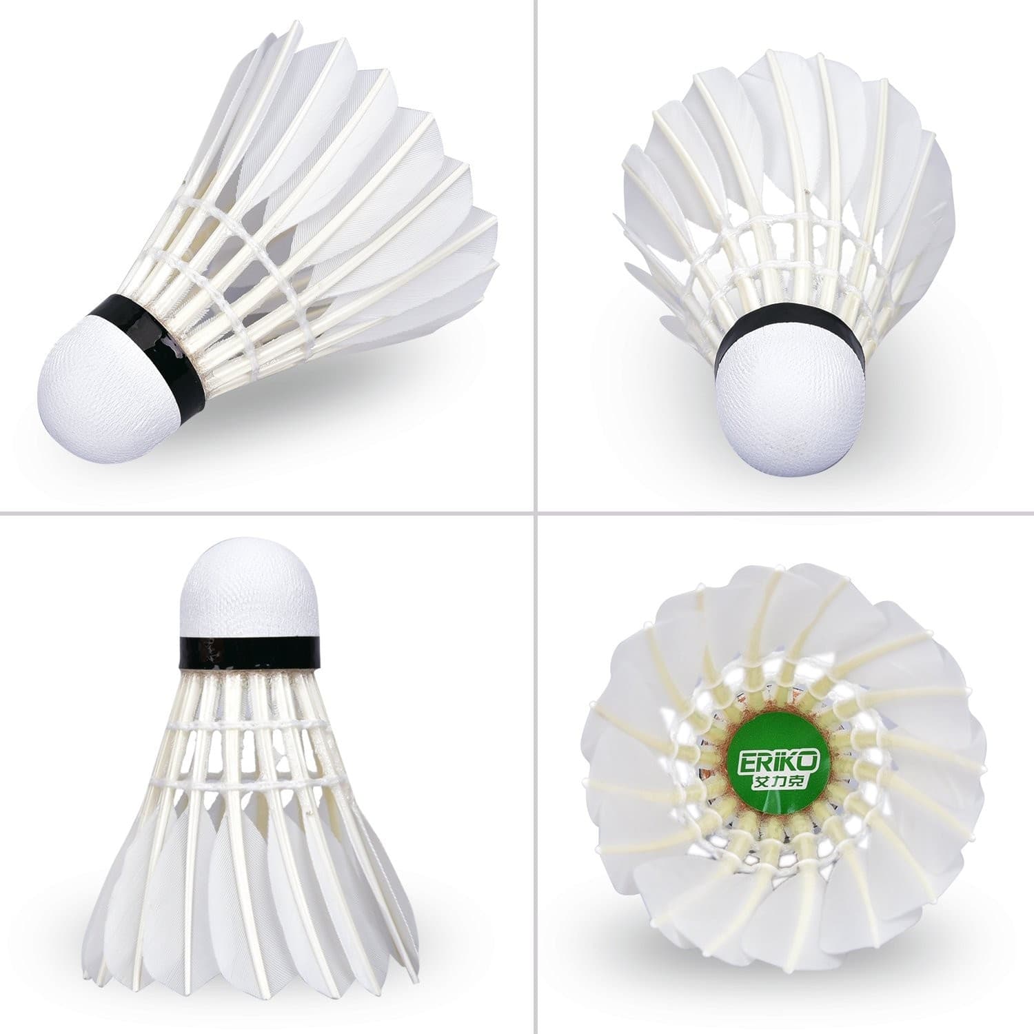 Set-3-Pezzi-Volano-Lento-Volani-Palline-Per-Gioco-Badminton-Colore-Bianco