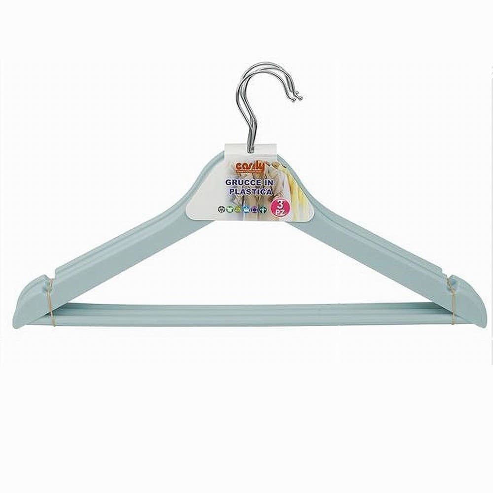 SET 3 PZ GRUCCE STAMPELLE PLASTICA APPENDIABITI VESTITI PANTALONI AZZURRO 79317 in Grucce Trade Shop italia - Napoli, commercioVirtuoso.it