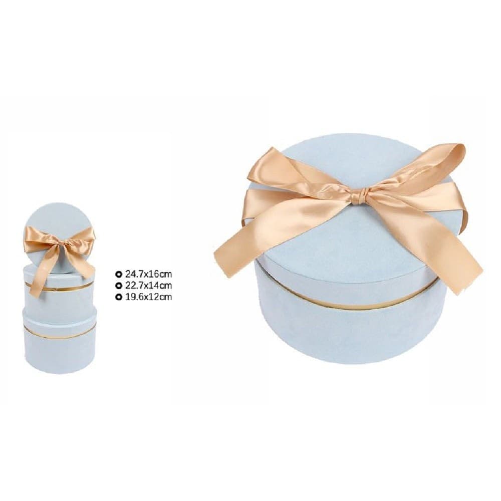 Set 3 Pz Scatole Scatola Box Regali Varie Misure Matrioska Rotonde Azzurro 71943 Casa, arredamento e bricolage > Prodotti per Feste Trade Shop italia - Napoli, Commerciovirtuoso.it