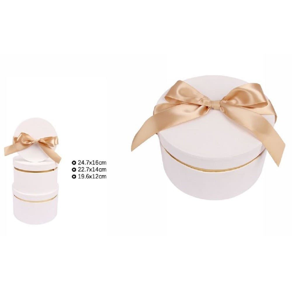 Set 3 Pz Scatole Scatola Box Regali Varie Misure Matrioska Rotonde Bianco 71942 Casa, arredamento e bricolage > Prodotti per Feste Trade Shop italia - Napoli, Commerciovirtuoso.it