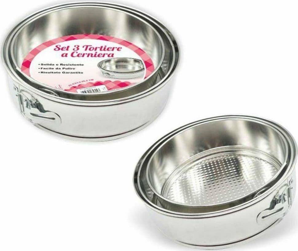 Set 3 Teglie Tortiere Da Forno Teglia Tortiera A Cerniera Diametro 22-24-26cm Casa, arredamento e bricolage > Cucina > Pentole e Padelle Trade Shop italia - Napoli, Commerciovirtuoso.it