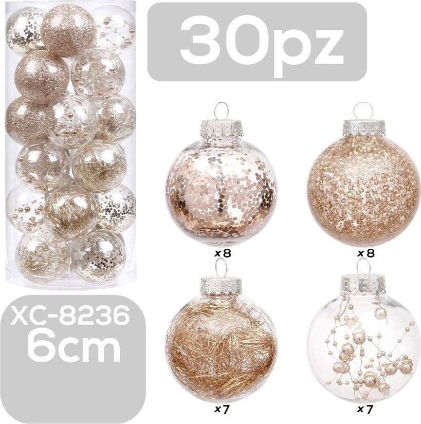 Set 30 Palline Natalizie Decorazioni 6 Cm Addobbi Per Albero Di Natale Xc-8236 Casa, arredamento e bricolage > Prodotti per Feste > Prodotti Natalizi Trade Shop italia - Napoli, Commerciovirtuoso.it