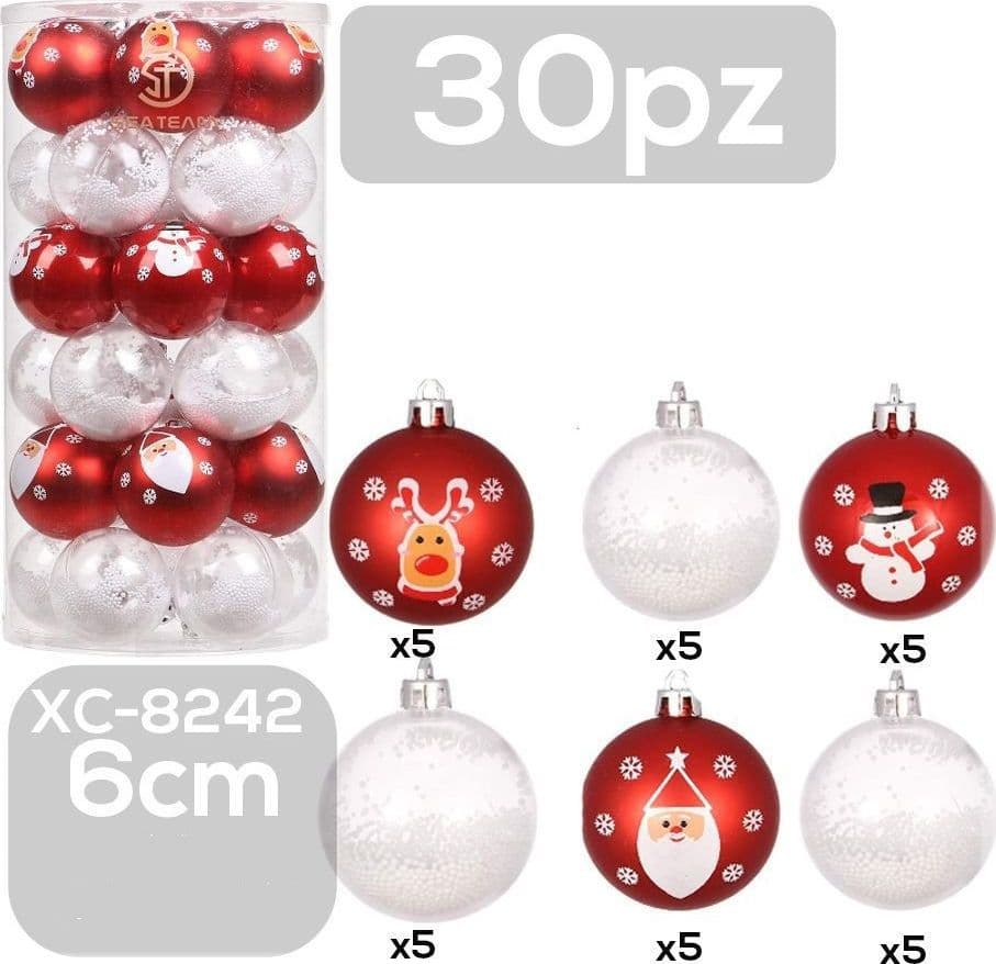 Set 30 Palline Natalizie Decorazioni 6 Cm Addobbi Per Albero Di Natale Xc-8242 Casa, arredamento e bricolage > Prodotti per Feste > Prodotti Natalizi Trade Shop italia - Napoli, Commerciovirtuoso.it
