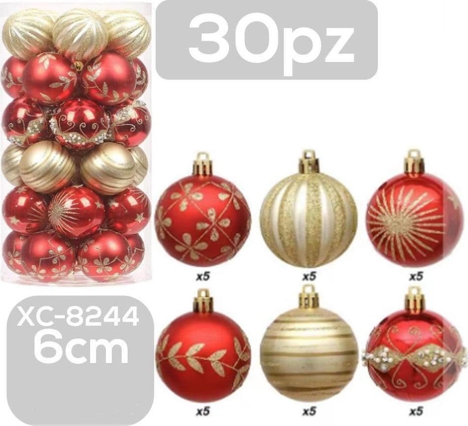 Set 30 Palline Natalizie Decorazioni 6 Cm Addobbi Per Albero Di Natale Xc-8244 Casa, arredamento e bricolage > Prodotti per Feste > Prodotti Natalizi Trade Shop italia - Napoli, Commerciovirtuoso.it