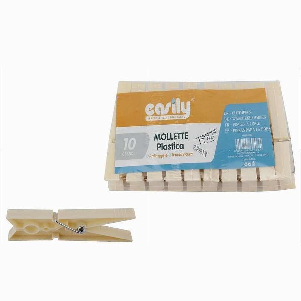 SET 30 PZ MOLLETTE IN PLASTICA PINZE BUCATO PANNI ANTIRUGGINE GRANDI BEIGE 69498 in Mollette Trade Shop italia - Napoli, commercioVirtuoso.it