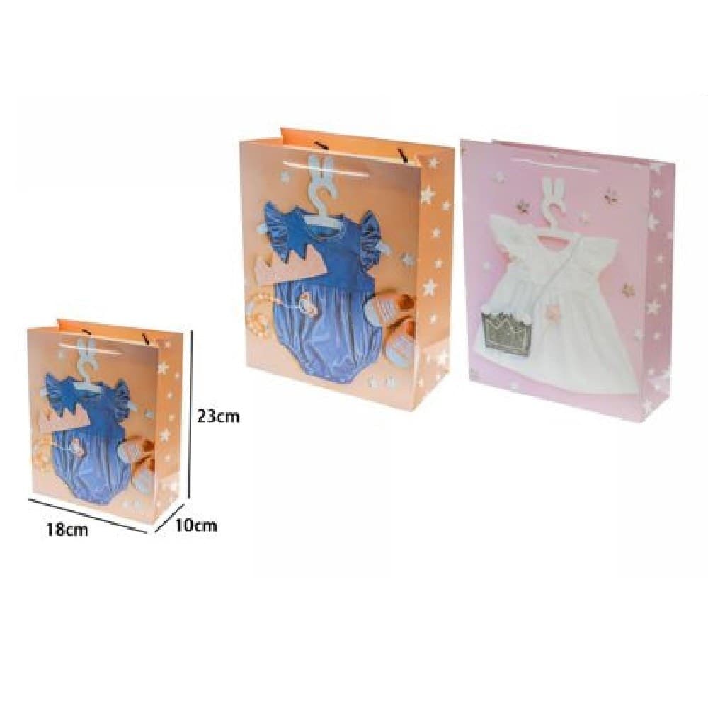 Set 3buste Busta Borsa Regalo Nascita Compleanno Bimba 23x18x10cm 69973 2modelli Casa, arredamento e bricolage > Prodotti per Feste Trade Shop italia - Napoli, Commerciovirtuoso.it
