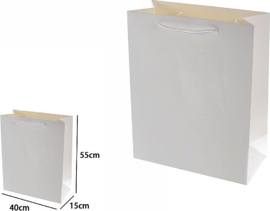 Set 3pz Buste Borsa Regalo Sacchetti 55x40x15cm 69902 Bianco Con Manico Cordino Casa, arredamento e bricolage > Prodotti per Feste Trade Shop italia - Napoli, Commerciovirtuoso.it