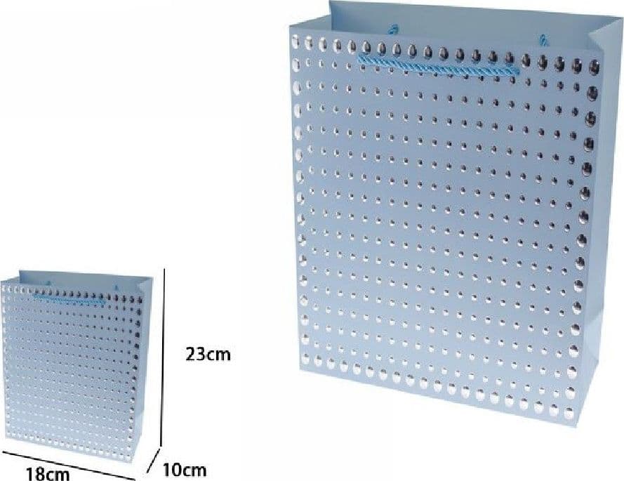 Set 3pz Buste Regalo Shopper Azzurra Borchie Maniglie Cordoncino 23x18x10cm 69942 Casa, arredamento e bricolage > Prodotti per Feste Trade Shop italia - Napoli, Commerciovirtuoso.it