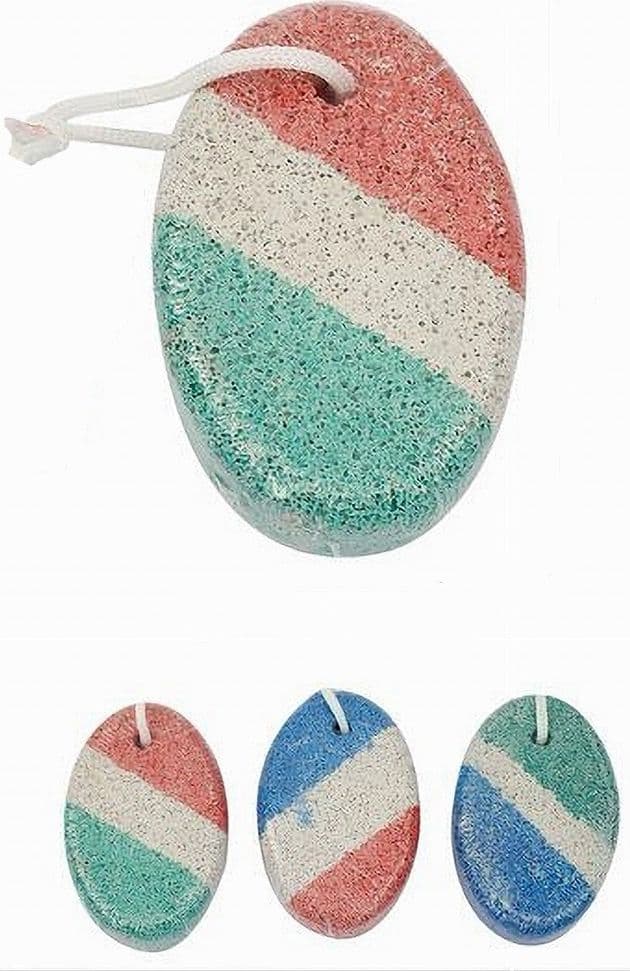 SET 3PZ PIETRA POMICE OVALE TRICOLORE NATURALE CURA PIEDI CALLI CHIROPODIA 79289 in Lime per pedicure Trade Shop italia - Napoli, commercioVirtuoso.it