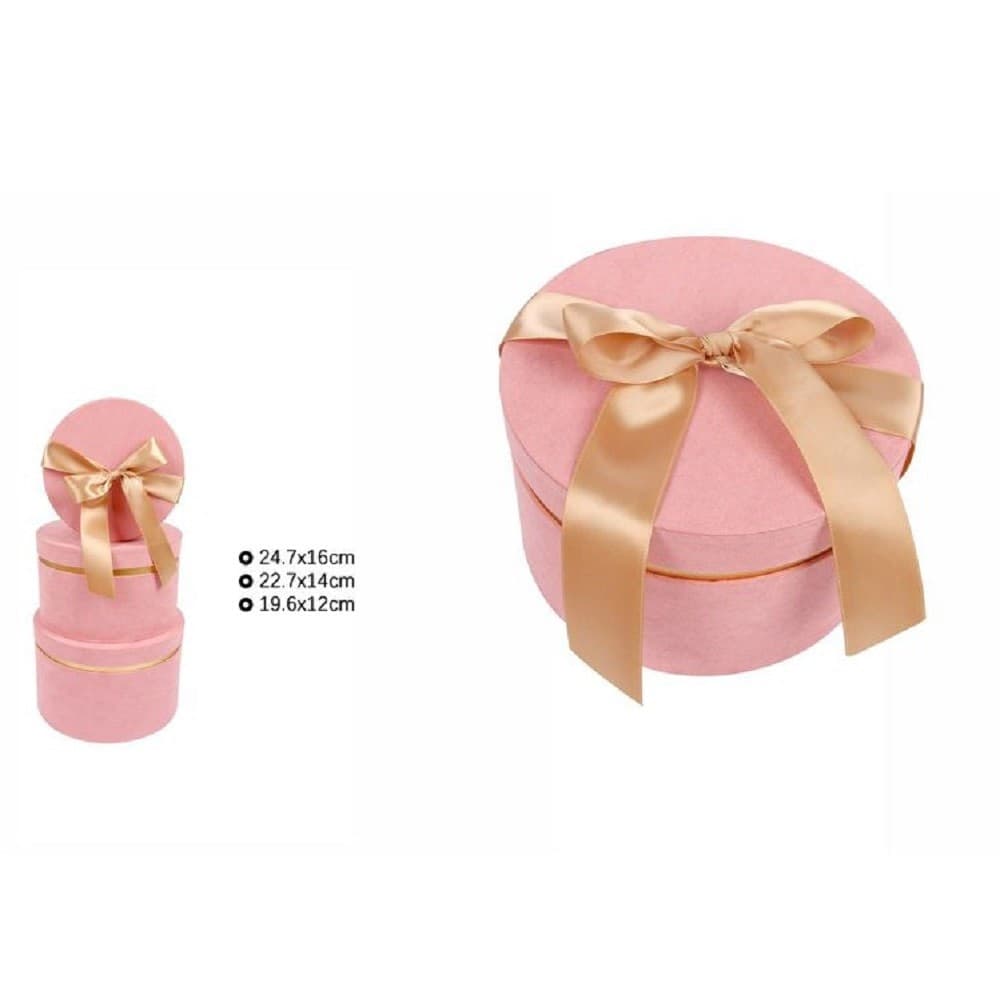 Set 3pz Scatole Scatola Box Per Regali Varie Misure Matrioska Rotonde Rosa 71941 Casa, arredamento e bricolage > Prodotti per Feste Trade Shop italia - Napoli, Commerciovirtuoso.it