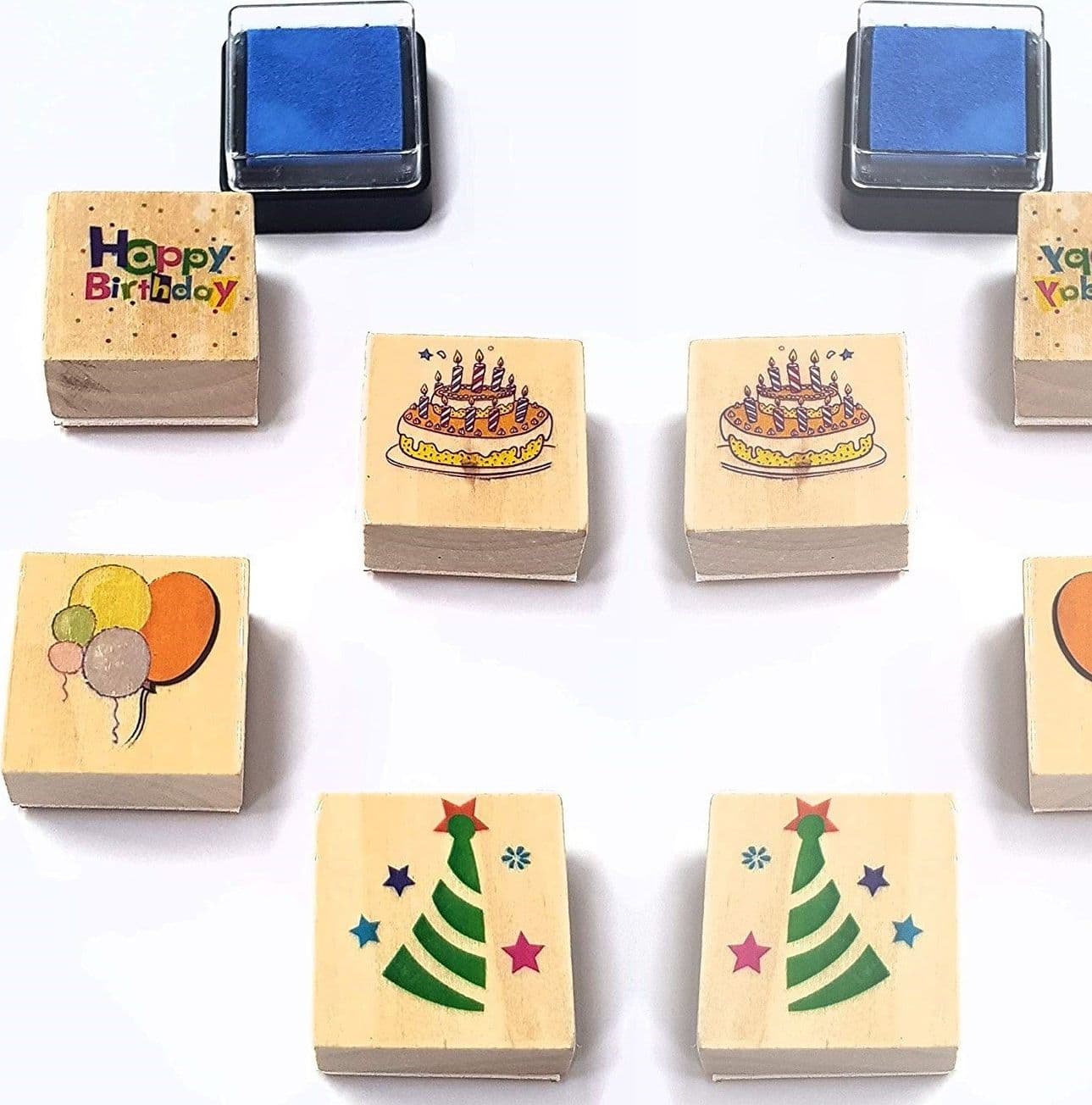 Set 4 Pezzi Timbri Effetto Legno Quadrato Happy Birthday Timbro Timbrini Casa, arredamento e bricolage > Prodotti per Ufficio Trade Shop italia - Napoli, Commerciovirtuoso.it