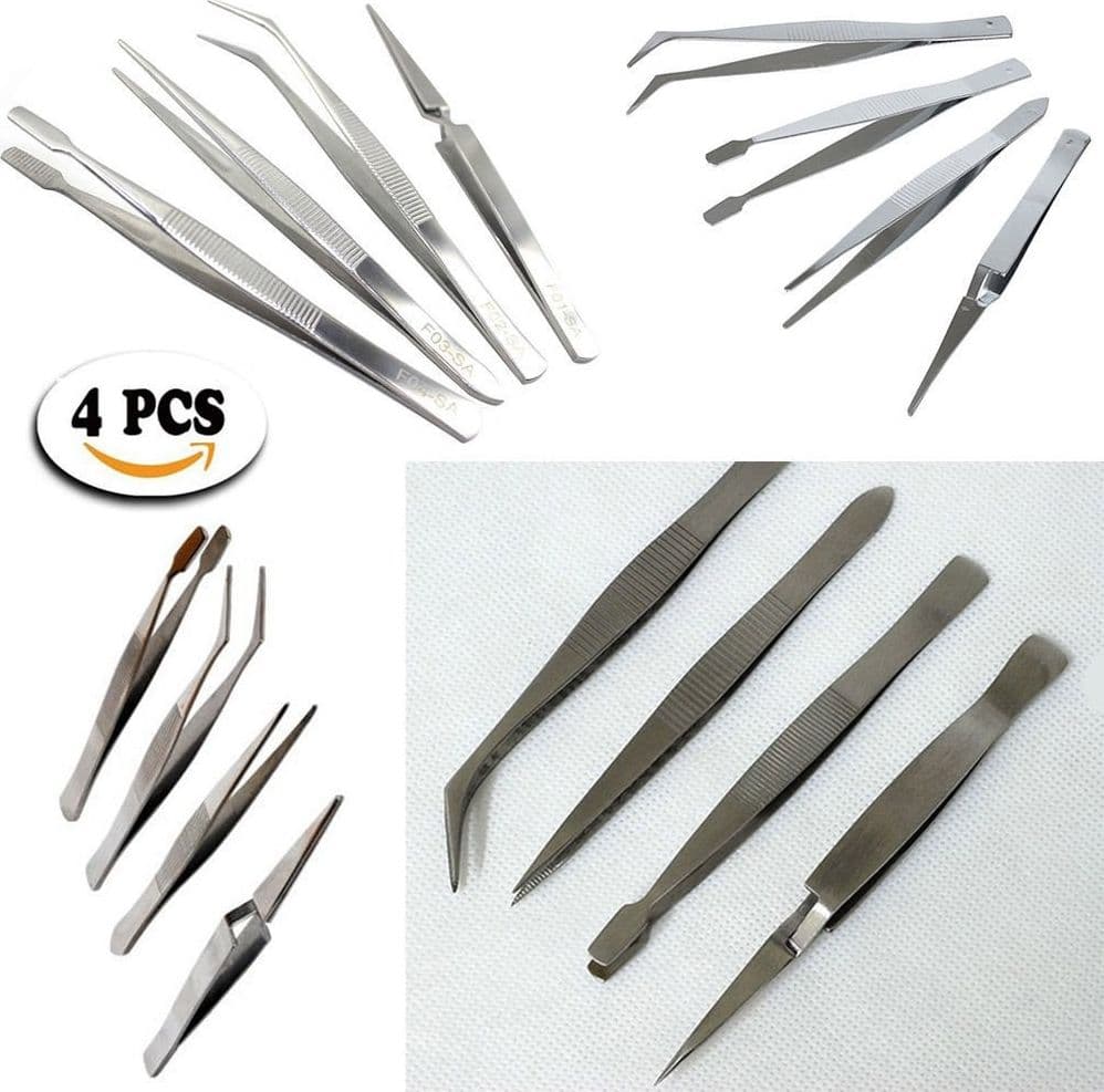Set 4 Pinzette In Accaio Inossidabile Per Sopraciglie Sopra Ciglie Mackup Beauty Bellezza/Accessori e strumenti di bellezza/Strumenti e accessori per trucco/Pinzette Trade Shop italia - Napoli, Commerciovirtuoso.it