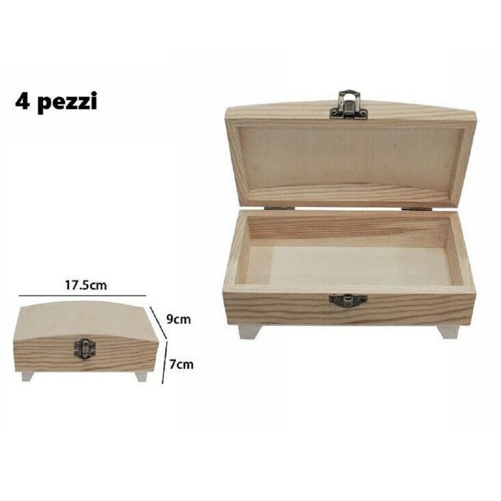 Set-4-Scatole-Box-Astuccio-Legno-Decoupage-Portagioie-Cofanetto-53382a-Ly-5038a