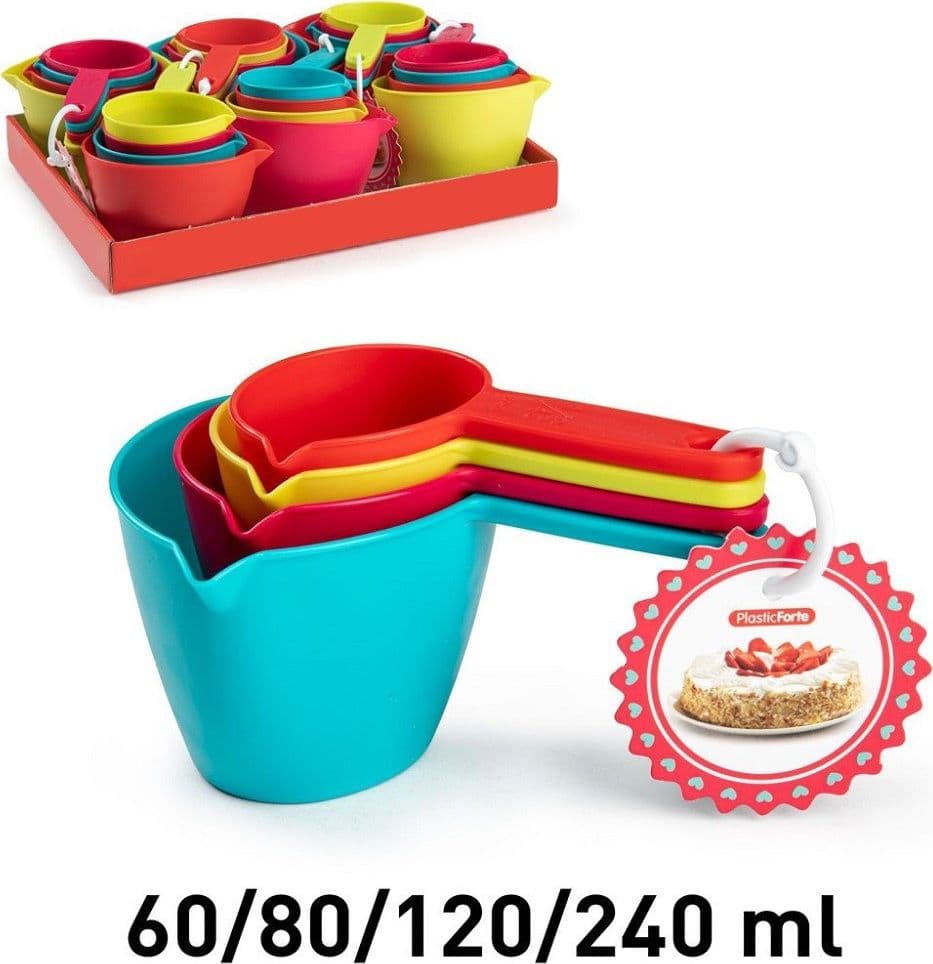 Set 4pz Dosatori Per Misurare Misurini In Plastica Colorata Misure Diverse 11860 Casa e cucina/Utensili da cucina/Cucchiai dosatori Trade Shop italia - Napoli, Commerciovirtuoso.it
