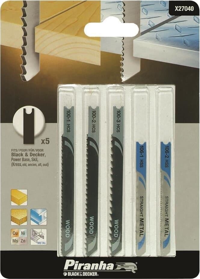 SET-5-LAME-LEGNO/METALLO-MISTE-B&D