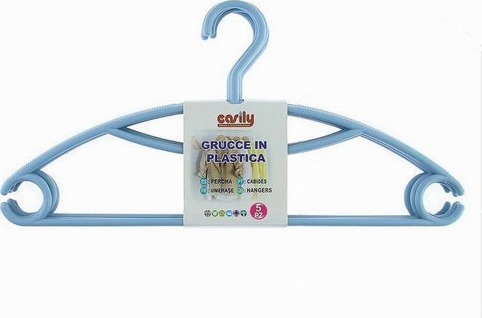 SET 5 PZ GRUCCE STAMPELLE APPENDIABITI PLASTICA CELESTE VESTITI PANTALONI 87686 in Appendini per pantaloni Trade Shop italia - Napoli, commercioVirtuoso.it