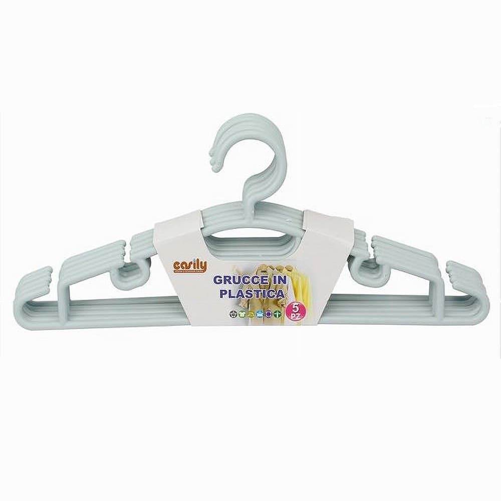 SET 5 PZ GRUCCE STAMPELLE APPENDIABITO PLASTICA VESTITI PANTALONI AZZURRO 79322 in Grucce Trade Shop italia - Napoli, commercioVirtuoso.it