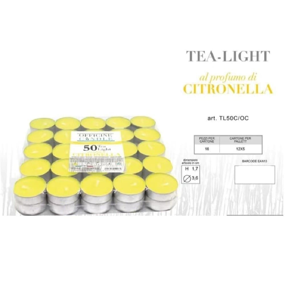 Set 50pz Candele Profumate Anti Zanzare Tealight Al Profumo Di Citronella Lumini Articoli da Giardino > Repellenti per animali > Prodotti Da Esterno Trade Shop italia - Napoli, Commerciovirtuoso.it