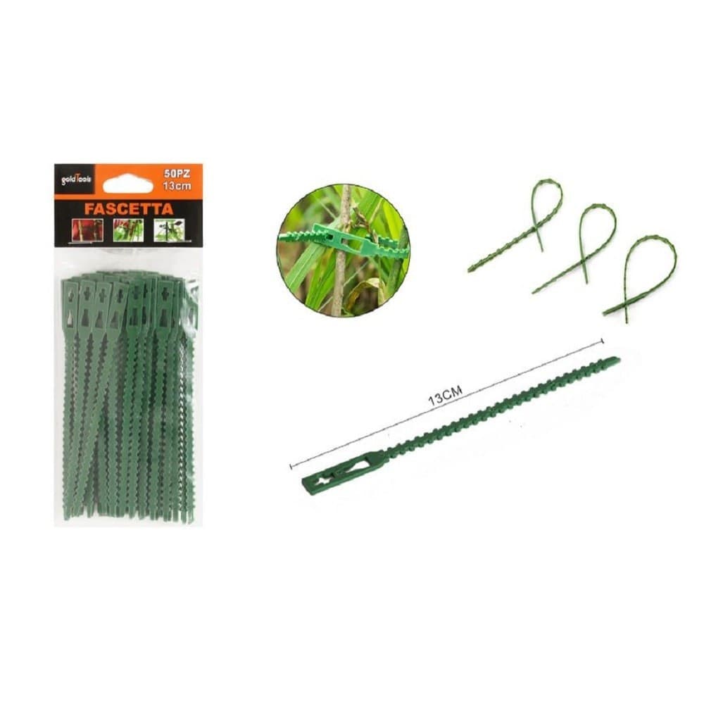 Set 50pz Fascette Bordi Seghettati Fascetta Per Piante Da 13 Cm Regolabili 56871 Fai da te/Materiale elettrico/Gestione del cavo/Stringicavi Trade Shop italia - Napoli, Commerciovirtuoso.it