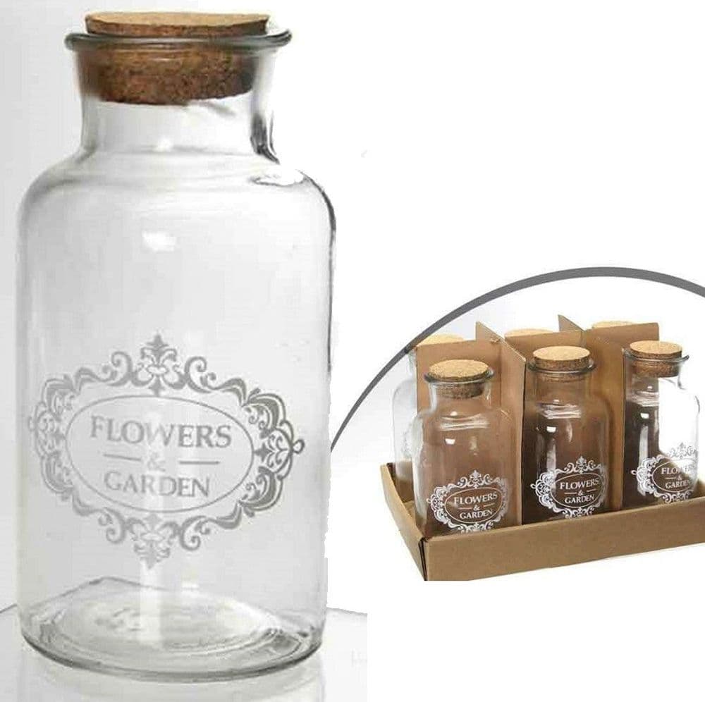Set 6 Bottiglie Bottiglietta Vetro Tappo Sughero Bomboniera Flowers 250ml 742262 Casa e cucina/Stoviglie/Bicchieri e cristalli/Brocche carraffe e decanter/Brocche e caraffe Trade Shop italia - Napoli, Commerciovirtuoso.it