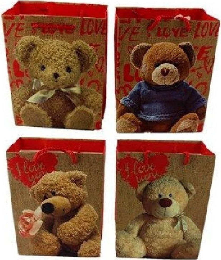 Set-6-Buste-Regalo-San-Valentino-Orso-Sacchetto-26x32x12.5cm-59520-Vari-Modelli
