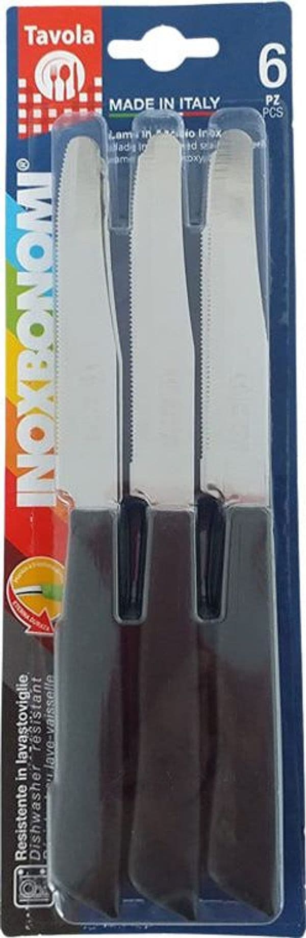 Set-6-coltelli-Coltellerie-InoxBonomi-Nero-Inox-Bonomi