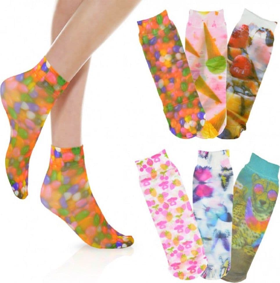 SET 6 PAIA DI CALZINI PER DONNA RAGAZZE 20 DEN PEDALINI TG. UNICA 35/41 COLORATI