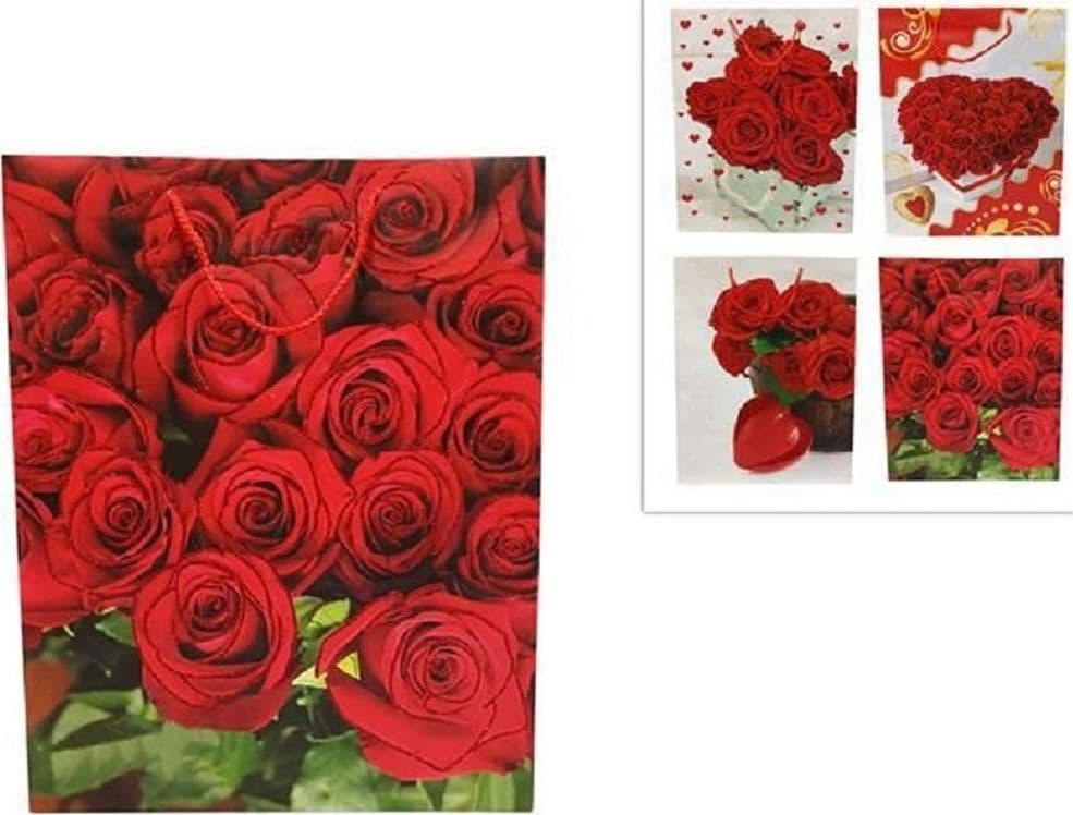 Set 6 Pezzi Buste Da Regalo Con Rose 42x33x12cm Borsa San Valentino Vari Modelli Casa e cucina/Hobby creativi/Articoli per confezioni regalo/Sacchetti da regalo Trade Shop italia - Napoli, Commerciovirtuoso.it