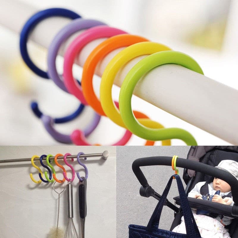 Set 6 Pezzi Ganci A S Appendini Multiuso Plastica Colorati Gancetti Per Varie Fai da te/Ferramenta/Ganci/Ganci a S Trade Shop italia - Napoli, Commerciovirtuoso.it